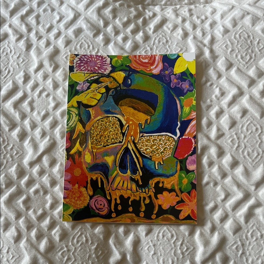 Floral Bee Skull Art Sticker Pack